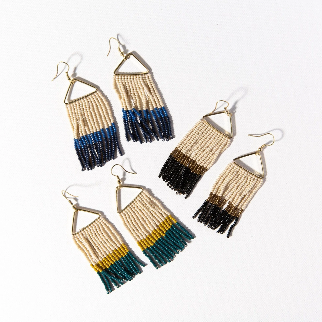 Macrame on sale tassel earrings