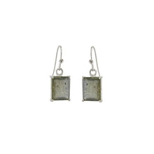 Labradorite Rectangle Earrings