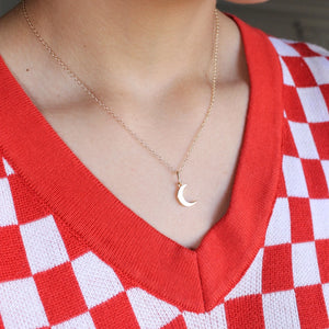 Crescent Moon Charm Necklace