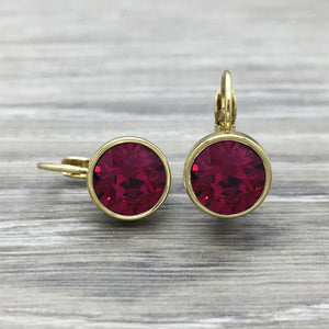 Luxe Swarovski Ruby Earrings