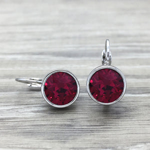 Luxe Swarovski Ruby Earrings