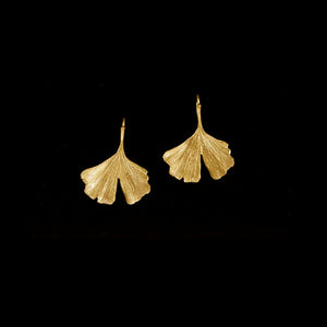 Fine Gingko Wire Earrings