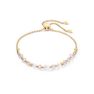 Princess Pearls Chain Gold White Bracelet