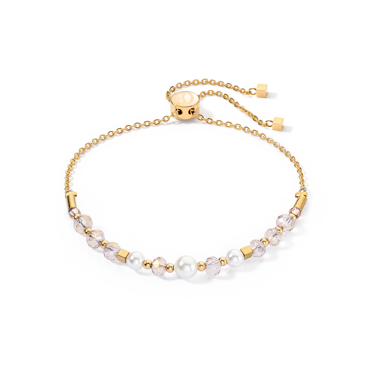 Princess Pearls Chain Gold White Bracelet