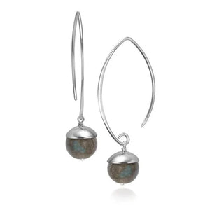 Acorn Gemstone Drop Earrings