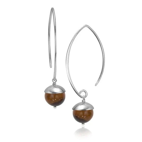 Acorn Gemstone Drop Earrings