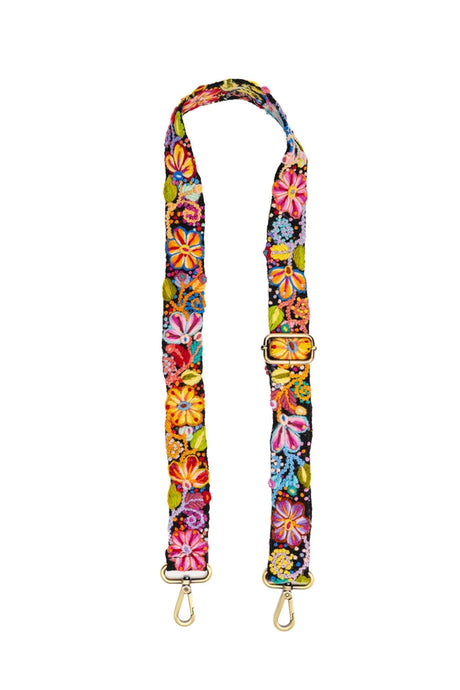 Black Floral Adjustable Strap