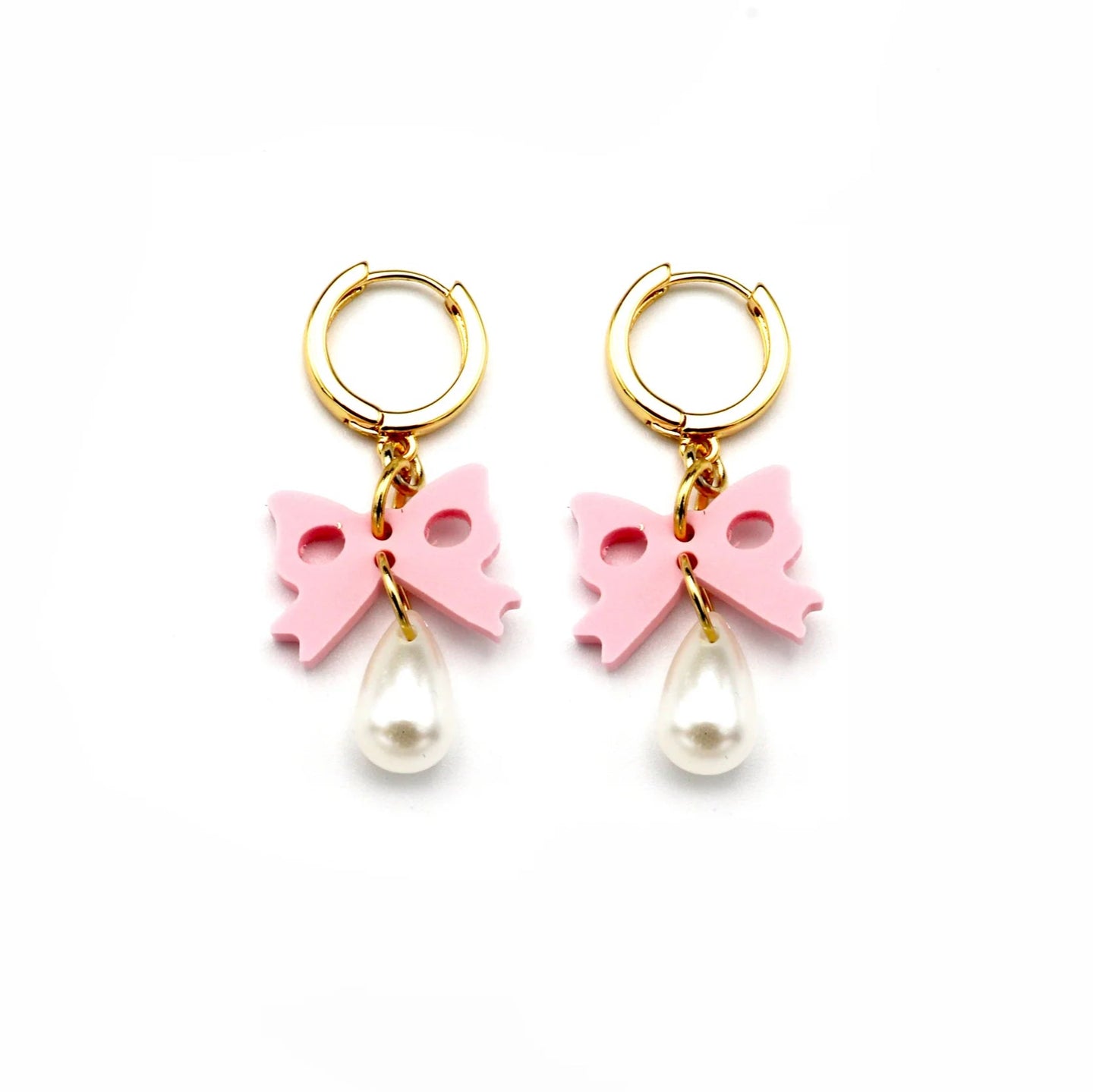 Bow Pearl Drop Earrings