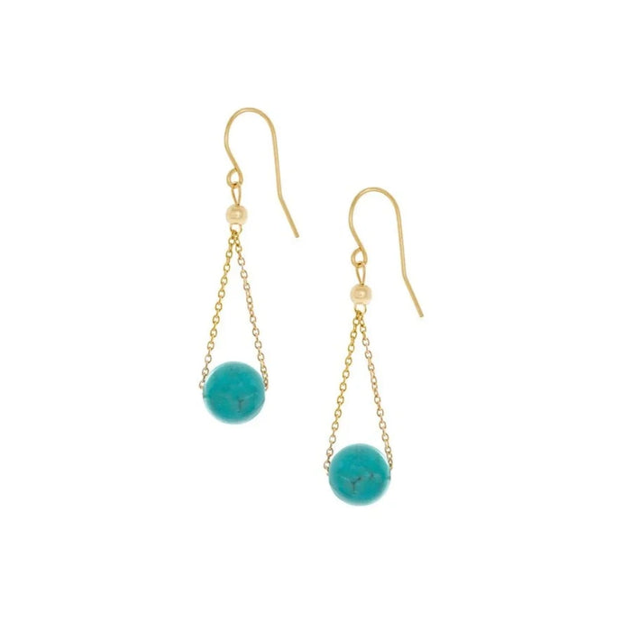 Chandelier Turquoise Short Dangle Earrings