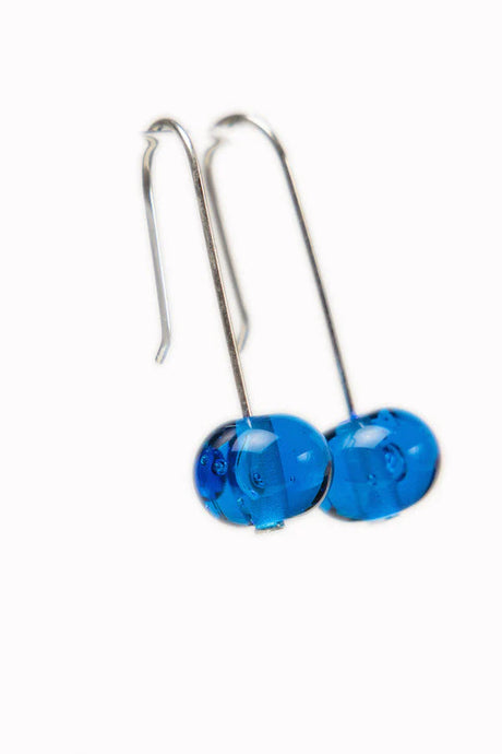 Bubble Bead Turquoise Blue Earrings