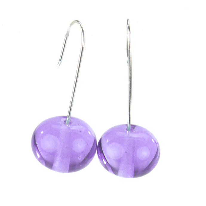 Bubble Bead Purple Earrings