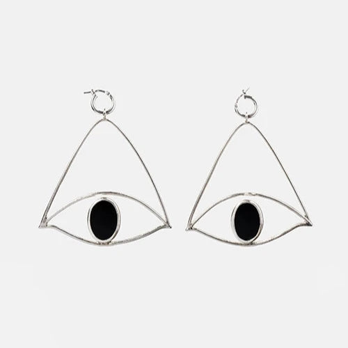 Eye Onyx Hoops