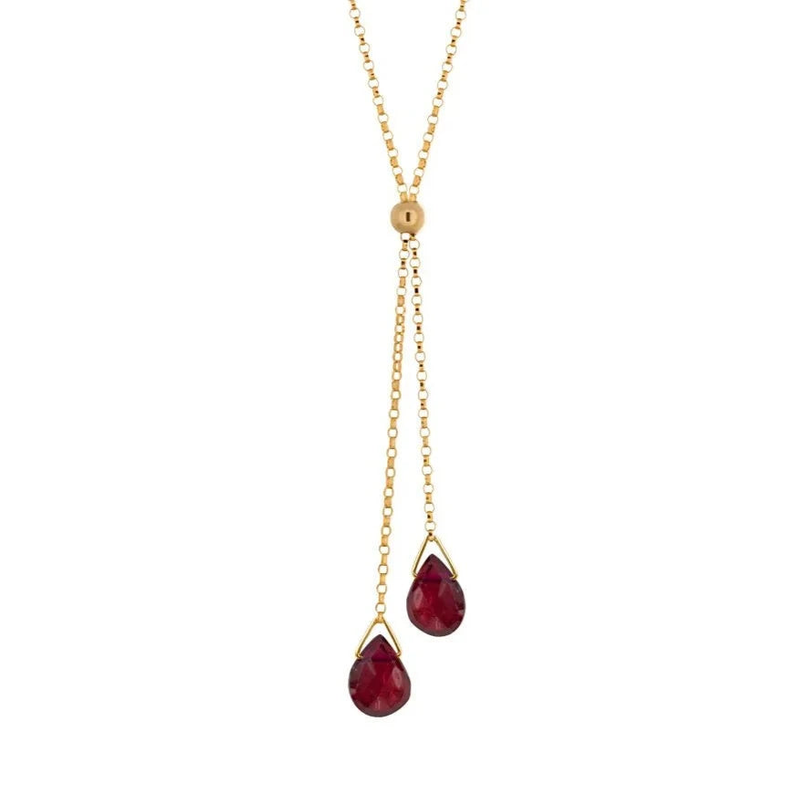 Lantern Lariat Garnet