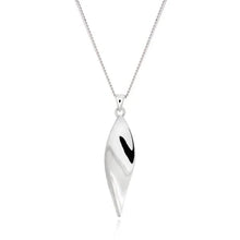 Laurel Long Solid Leaf Drop Necklace