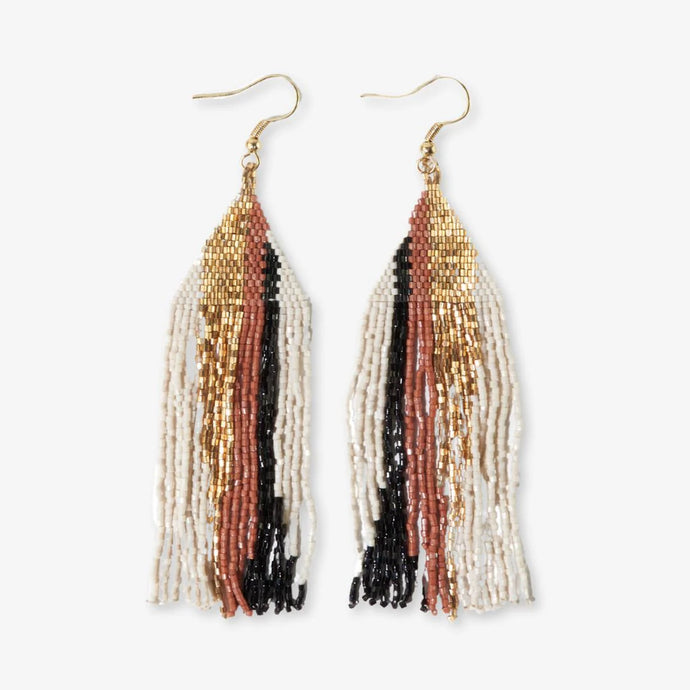 Camielle Abstract Stripe Earrings Mixed Metallic