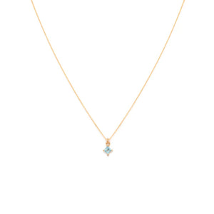 Mini Diana Swiss Blue Topaz Necklace