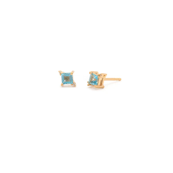 Mini Diana Swiss Blue Topaz Studs