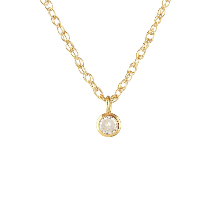 Petite Crystal Bezel Necklace