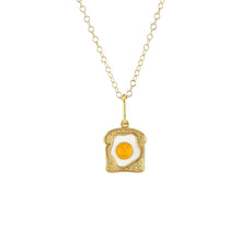 Egg on Toast Enamel Charm Necklace