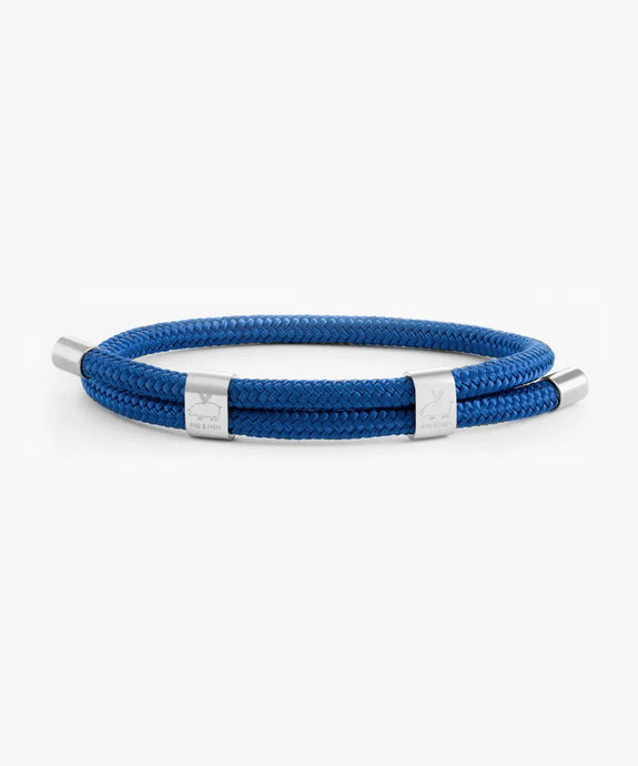 Little Lewis DBL Cobalt Silver Bracelet