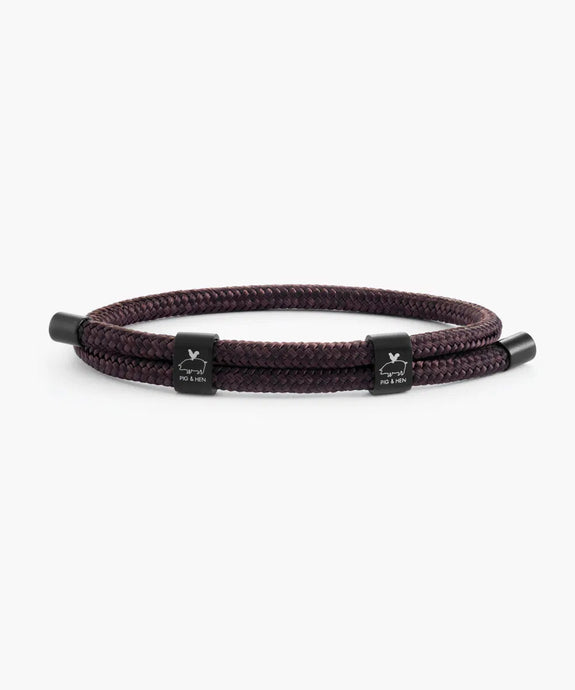 Little Lewis DBL Mahogany Black Bracelet