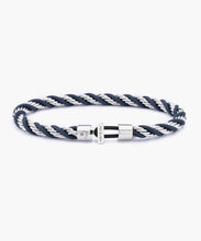 Catena Twisted Navy Silver Bracelet