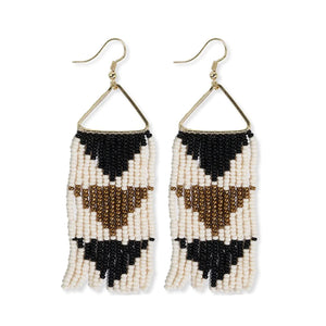 Whitney Flipped Triangle Fringe Earrings