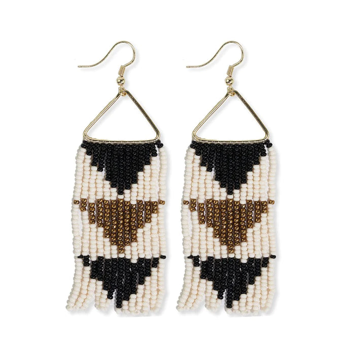 Whitney Flipped Triangle Fringe Earrings