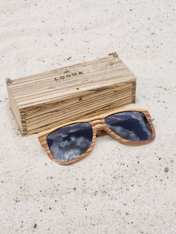 Solar Shield Zebrawood Sunglasses