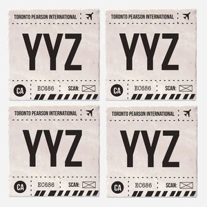 Toronto Airport Code Coasters