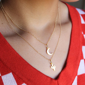 Crescent Moon Charm Necklace