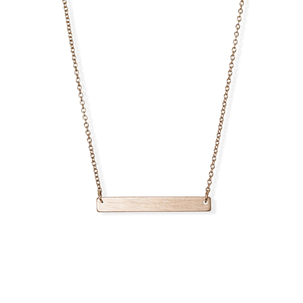 jj+rr Bar Necklace Rose Gold 4N407-RG