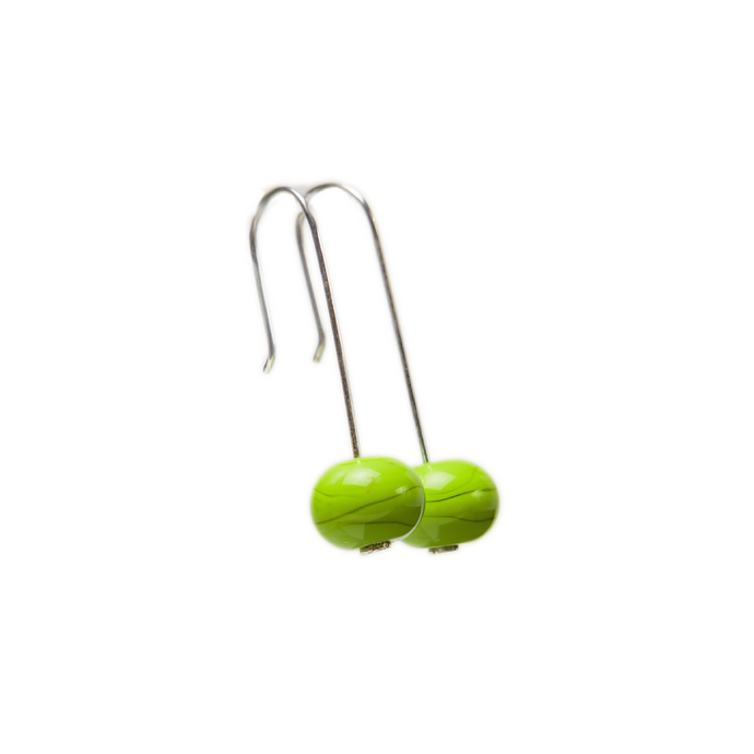 Alicia Niles Bubble Bead Lime Green Earrings ON103GR