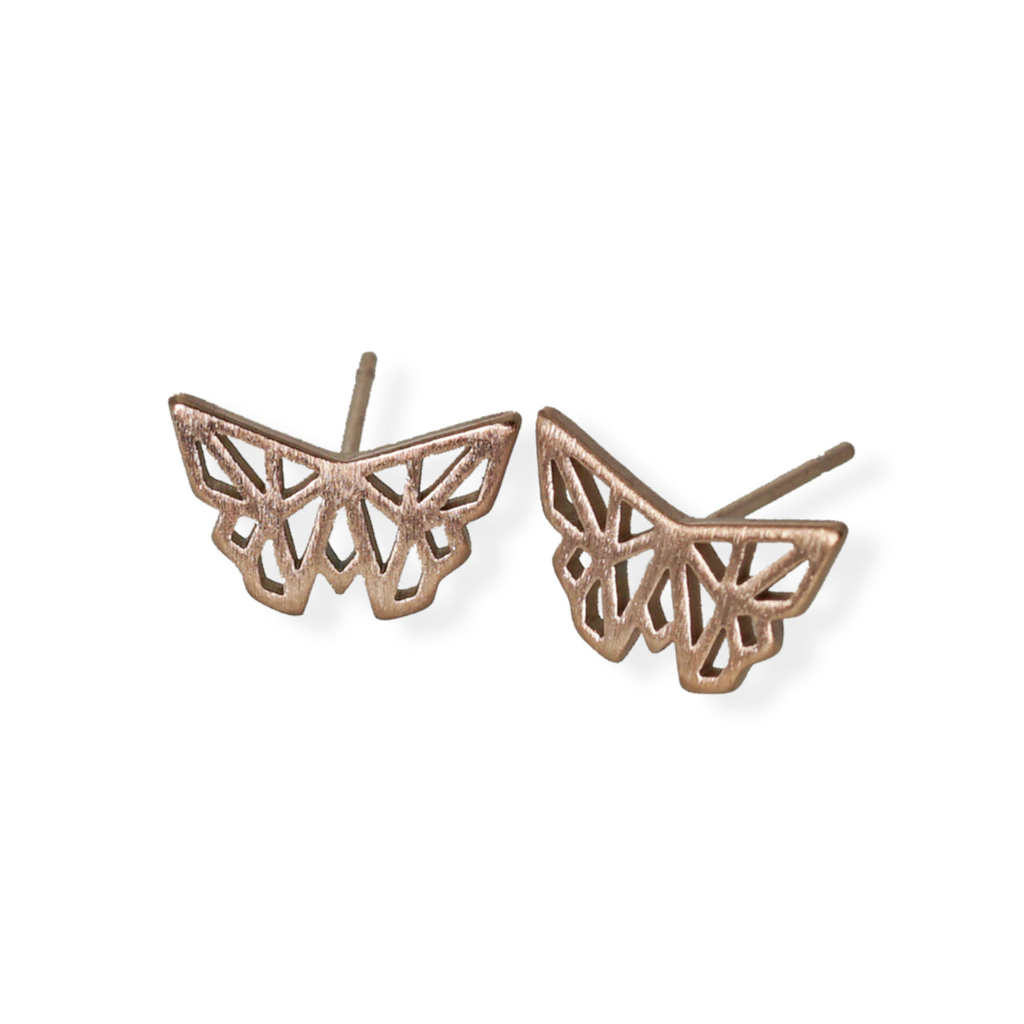 jj+rr Butterfly Origami Studs Rose Gold 7E2-RG