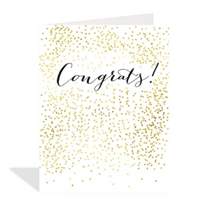 Halfpenny Postage Gold Confetti Greeting Card HP117