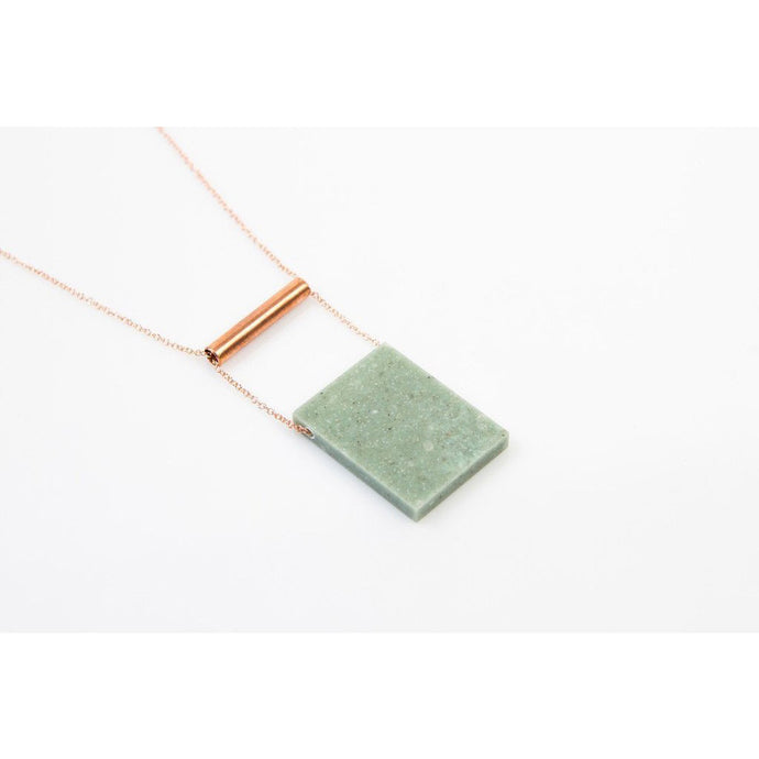 dconstruct Jade Corian Rectangle Necklace COR-N-REC-J