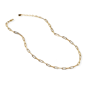 jj+rr Kendall Paperclip Necklace Gold 3N9G