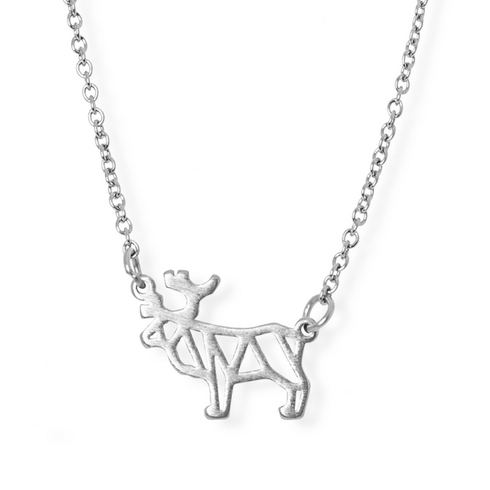 jj+rr Moose Origami Necklace Silver 7N16-S