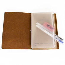 Uppdoo Journey Small Leather Bound Traveler's Notebook Chestnut