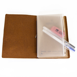 Uppdoo Journey Small Leather Bound Traveler's Notebook Chestnut