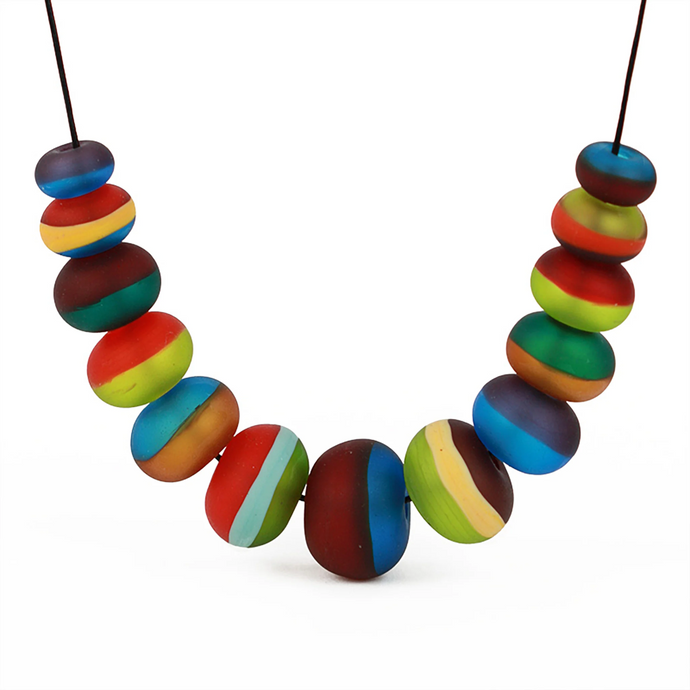 Alicia Niles Soft Stripes Necklace Multicolour BU051MC